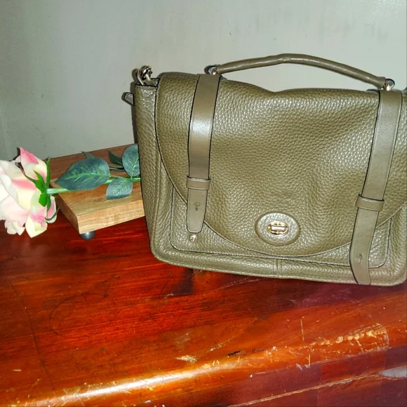 Olive Green Coach Satchel - Picture 1 of 11